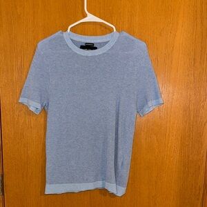 Blue Crew Neck Men's Shirt